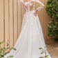 3D Flowers Lace A-Line Bridal Gown by Ladivine CDS436W