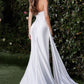 Satin Strapless V-Neckline Bridal Dress by Ladivine CDS441W - Special Occasion