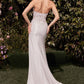 Lace Bodice Strapless Bridal Dress by Ladivine CDS465W - Special Occasion