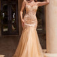 Strapless Lace & Tulle Mermaid Gown by Cinderella Divine CDS482 - Special Occasion