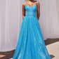 Glitter Thin Straps Sweetheart Neckline Gown by Cinderella Divine CDS483 - Special Occasion