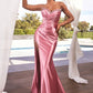 Strapless Sweetheart Neckline Leg Slit Gown by Cinderella Divine CDS487 - Special Occasion