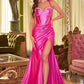 Satin Halter Sweetheart Neckline Gown by Cinderella Divine CDS492 - Special Occasion