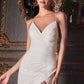 Fitted Sequin V-Neck Bridal Gown by Ladivine CH225W