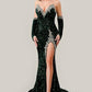 Strapless Sequin Sheath Leg Slit Gown by Cinderella Divine CP639 - Special Occasion