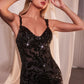 Fitted Velvet Sequin Mermaid Dress by Ladivine CR381 - Special Occasion