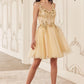 Sequin Beaded A-Line Tulle Short Dress by Cinderella Divine CY019 - Special Occasion