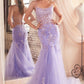 Embellished Pastel Mermaid Gown by Cinderella Divine D145 - Special Occasion