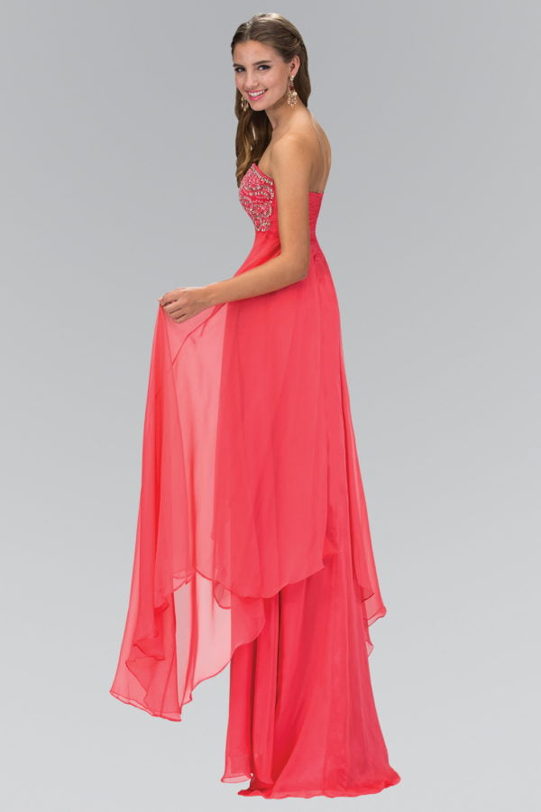 Chiffon Strapless Sweetheart Neckline Dress by Elizabeth K - GL1061