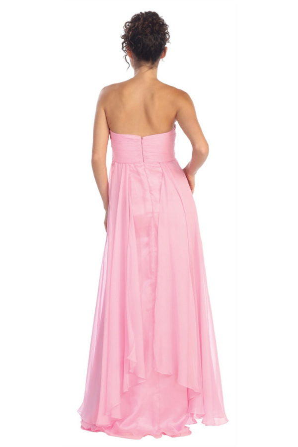 Chiffon Strapless Sweetheart Neckline Dress by Elizabeth K - GL1061