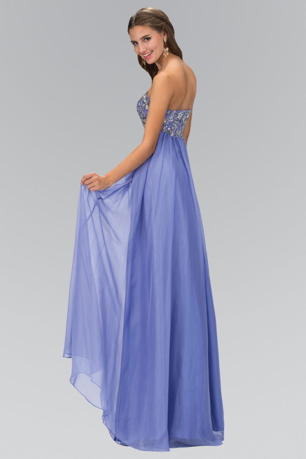 Embellished Strapless Straight Across A-Line Dress by Elizabeth K - GL1069