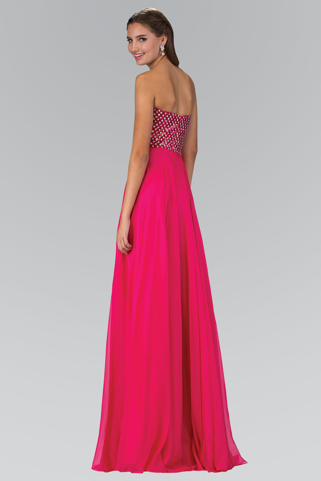 Chiffon Strapless Sweetheart A-Line Dress by Elizabeth K - GL1146