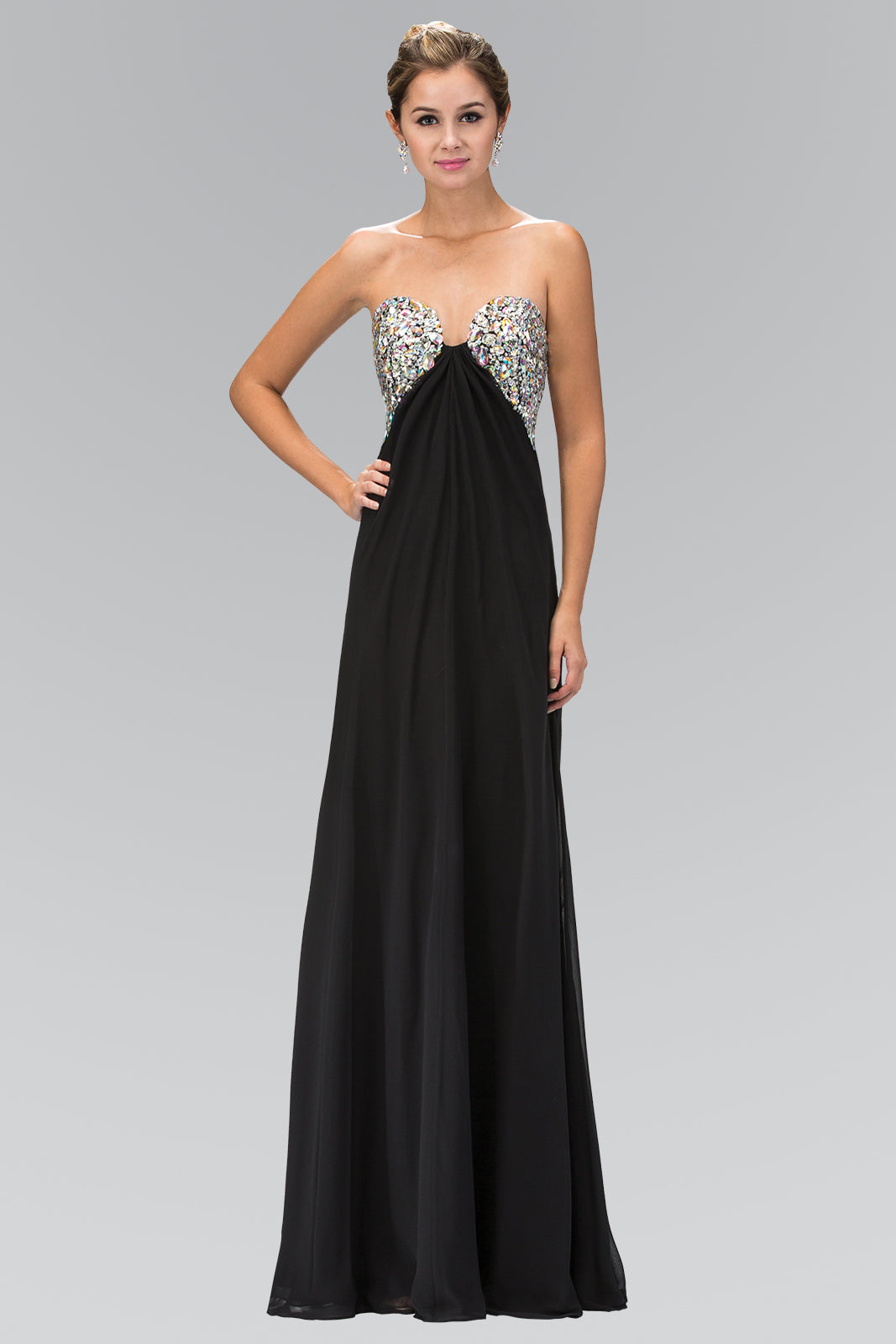 Embellished Sweetheart Neck A-Line Dress by Elizabeth K - GL1151