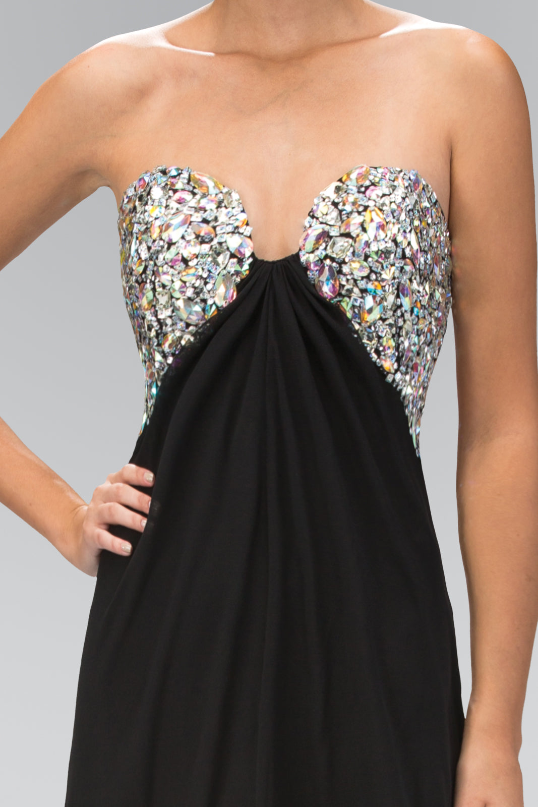 Embellished Sweetheart Neck A-Line Dress by Elizabeth K - GL1151