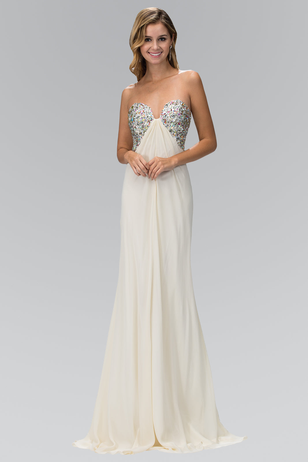 Embellished Sweetheart Neck A-Line Dress by Elizabeth K - GL1151