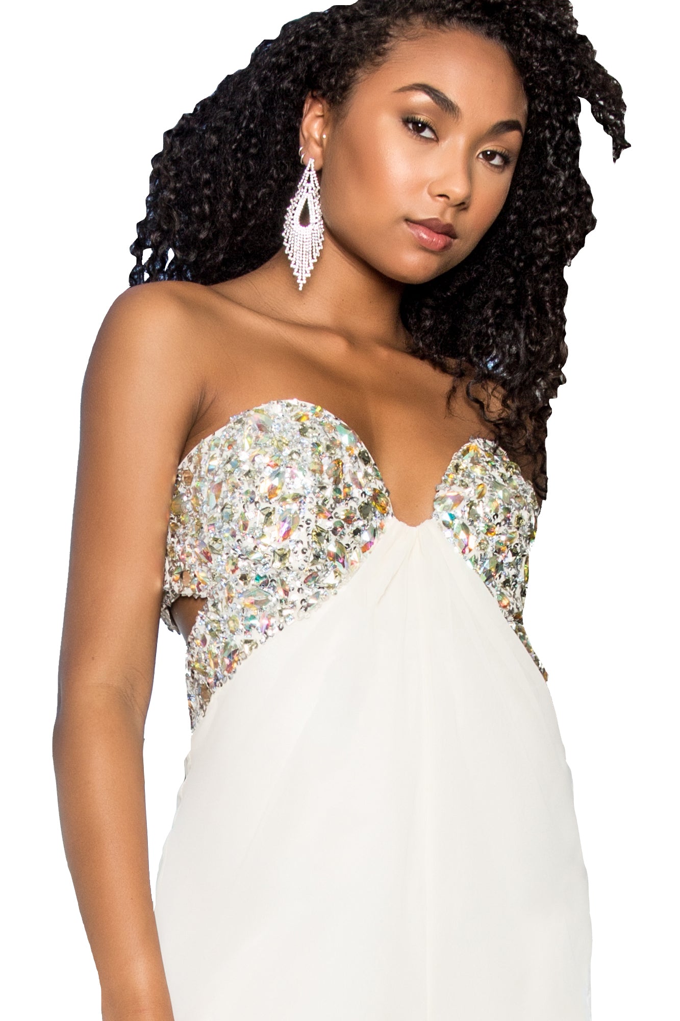 Embellished Sweetheart Neck A-Line Dress by Elizabeth K - GL1151