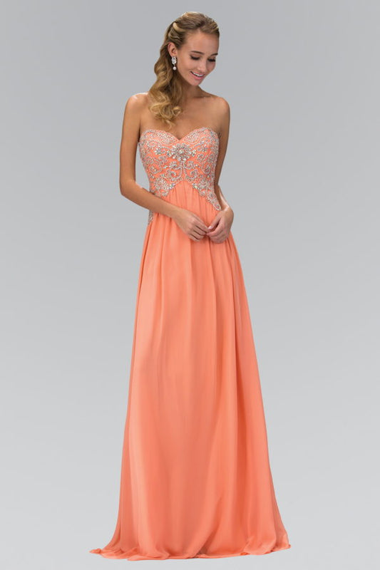 Strapless Sweetheart A-Line Dress by Elizabeth K - GL2036