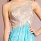 Embellished One Shoulder A-Line Dress by Elizabeth K - GL2094