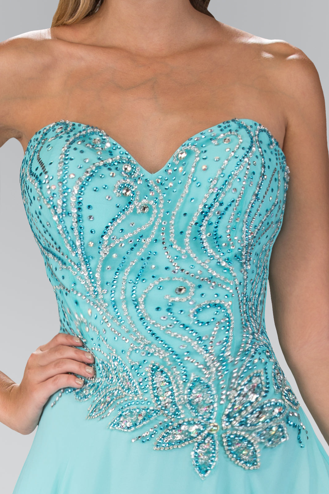 Embellished Strapless Sweetheart A-Line Dress by Elizabeth K - GL2114