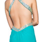 Embellished Halter Neck Mermaid Dress by Elizabeth K - GL2142