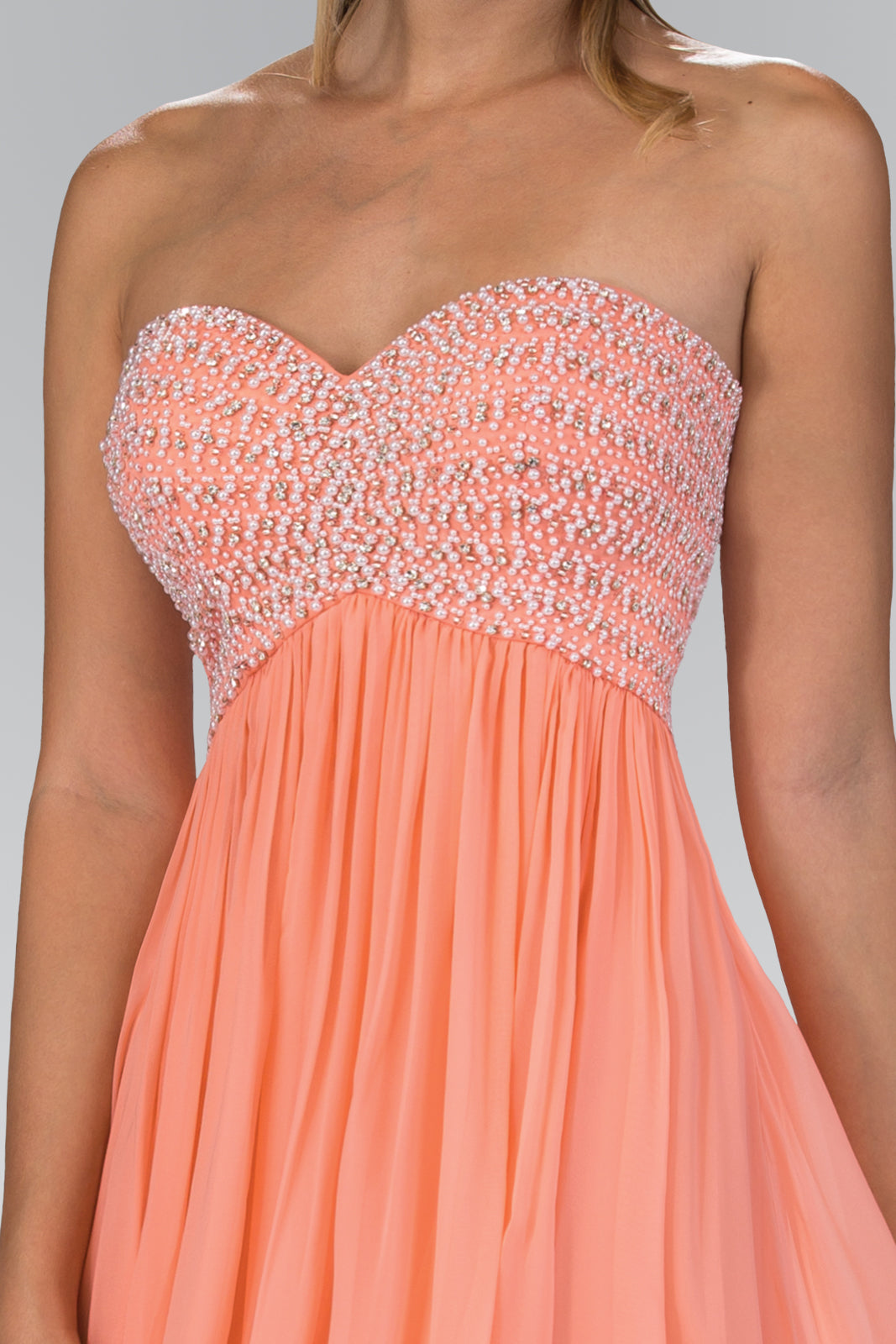 Beaded Bodice Sweetheart Strapless Dress by Elizabeth K - GL2148 - Special Occasion