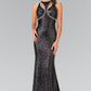 Embellished Cut Out Neckline Mermaid Dress by Elizabeth K - GL2217