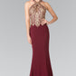 Elizabeth K - GL2231 - Embroidered Halter Neck Mermaid Dress