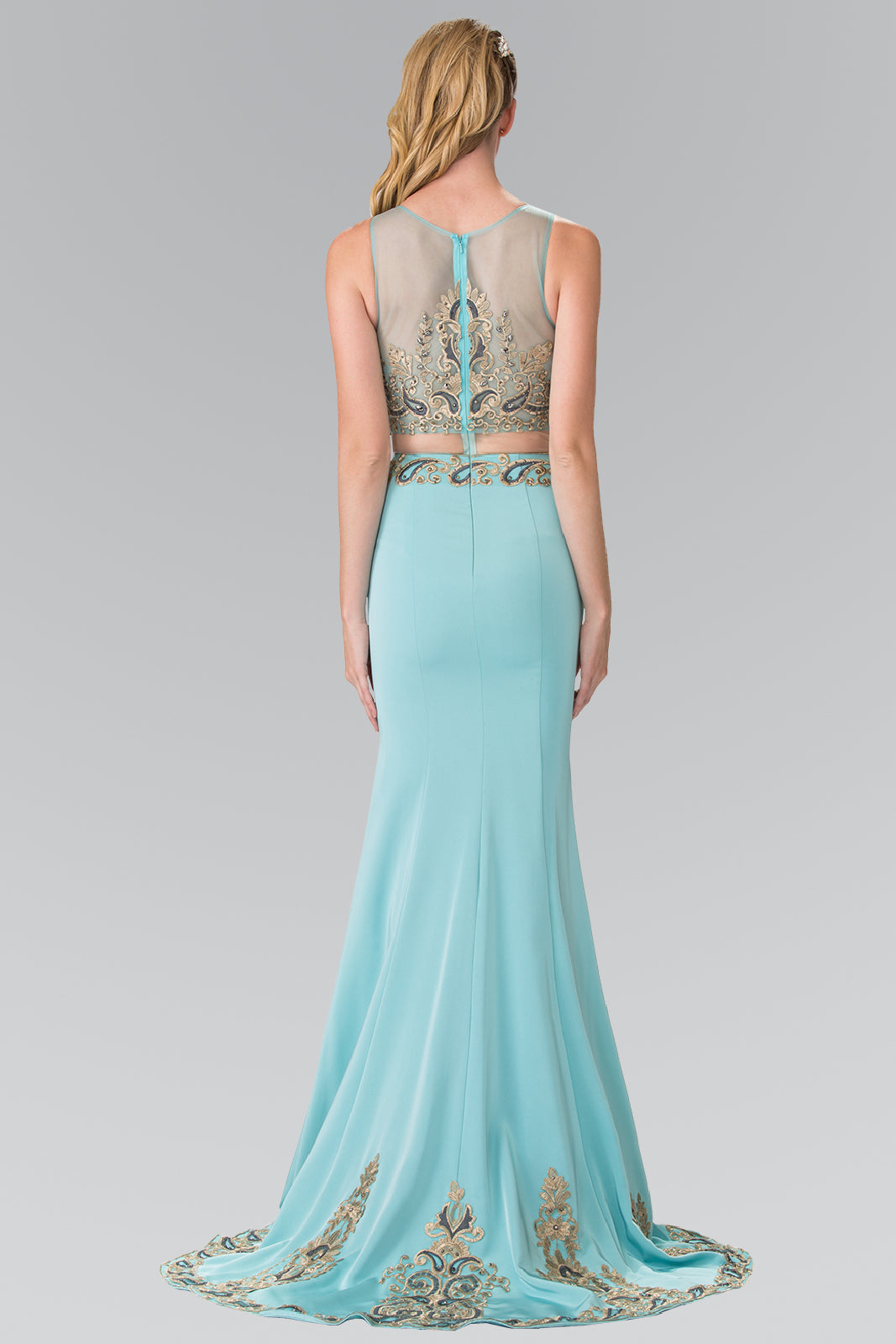 Embroidery Sleeveless Two-Piece Mermaid Dress by Elizabeth K - GL2248