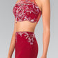 Beaded Two-Piece Halter Neck Dress by Elizabeth K - GL2277