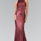 Sequin Illusion V-Neck Mermaid Dress by Elizabeth K - GL2299 - Special Occasion