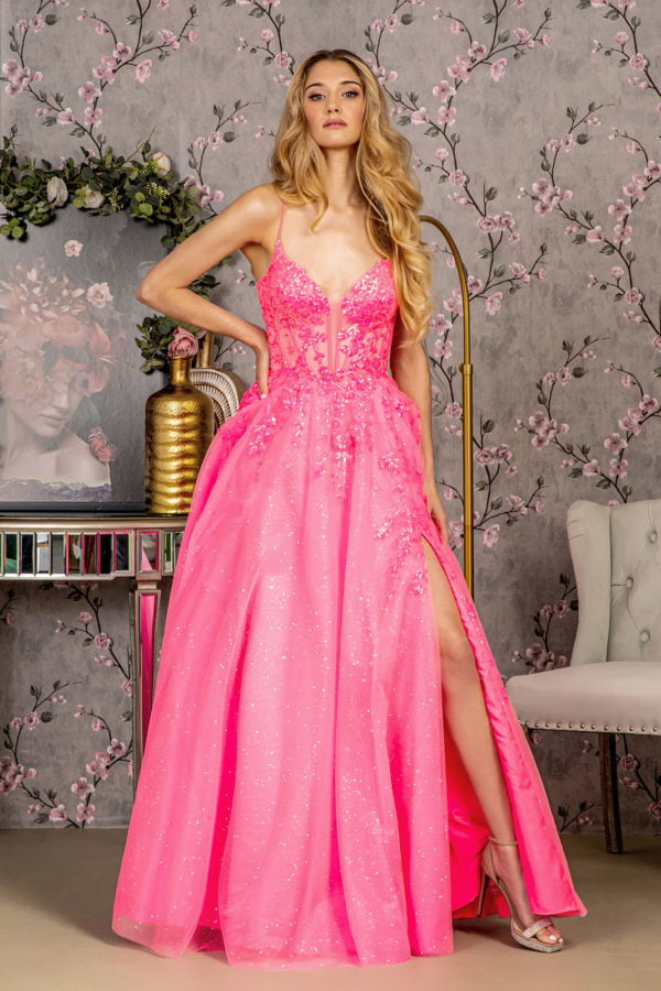 Glitter Illusion Sweetheart Women Formal Dress by GLS by Gloria - GL3218 - Special Occasion/Curves