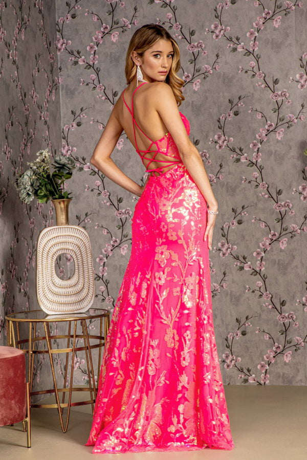 Sequin Spaghetti Strap Mermaid Women Formal Dress by GLS by Gloria - GL3219 - Special Occasion/Curves