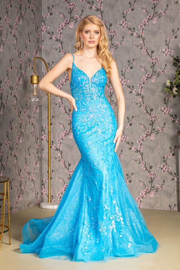 Glitter Sweetheart Neckline Trumpet Women Formal Dress by GLS by Gloria - GL3220 - Special Occasion/Curves