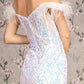 Off-Shoulder Feather Women Formal Dress by GLS by Gloria - GL3284 - Special Occasion/Curves