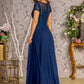 Embroidery Boat Neckline A-Line Women Formal Dress by GLS by Gloria - GL3362 - Special Occasion/Curves