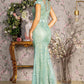 3-D Flower Sweetheart Mermaid Women Formal Dress by GLS by Gloria - GL3414 - Special Occasion/Curves