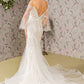 Illusion Sweetheart Mermaid Women Bridal Dress by GLS by Gloria - GL3426 - Special Occasion/Curves