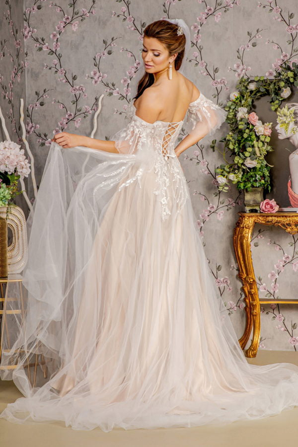 Sheer Bodice Sweetheart Women Bridal Dress by GLS by Gloria - GL3427 - Special Occasion/Curves