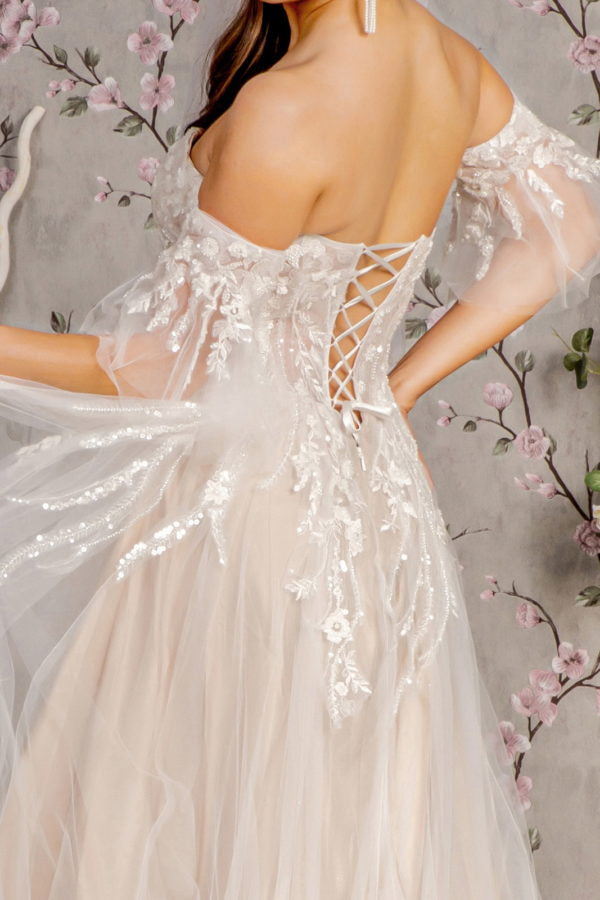 Sheer Bodice Sweetheart Women Bridal Dress by GLS by Gloria - GL3427 - Special Occasion/Curves