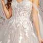 Floral Off Shoulder A-Line Women Bridal Dress by GLS by Gloria - GL3428 - Special Occasion/Curves