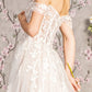 Floral Embroidery Off Shoulder Women Bridal Dress by GLS by Gloria - GL3429 - Special Occasion/Curves