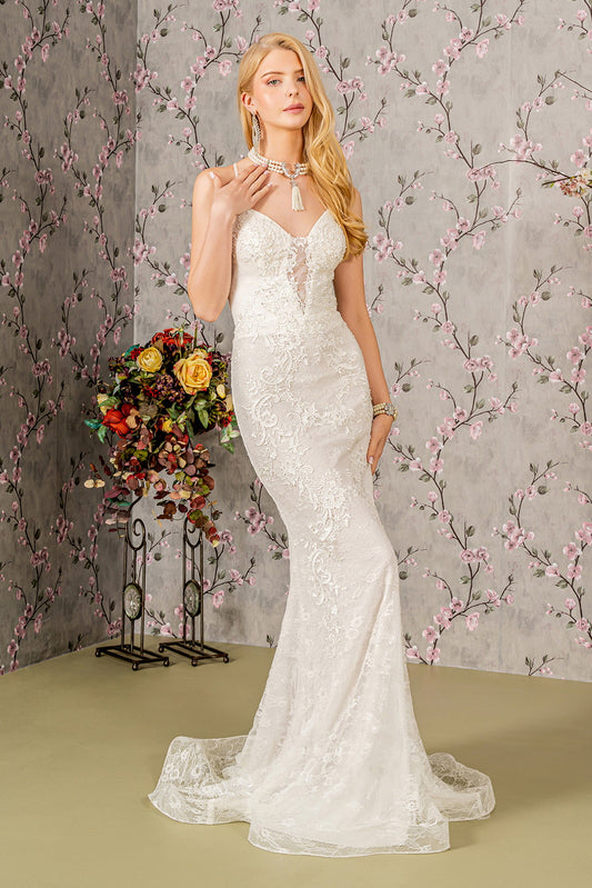 Floral Sweetheart Mermaid Women Bridal Dress by GLS by Gloria - GL3442 - Special Occasion/Curves