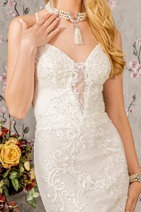 Floral Sweetheart Mermaid Women Bridal Dress by GLS by Gloria - GL3442 - Special Occasion/Curves