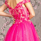 3D Flower Off Shoulder A-Line Women Formal Dress by GLS by Gloria - GL3443 - Special Occasion/Curves