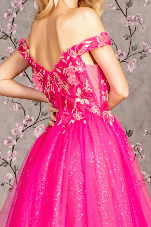 3D Flower Off Shoulder A-Line Women Formal Dress by GLS by Gloria - GL3443 - Special Occasion/Curves