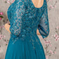 Embroidery Chiffon Boat Neckline Women Formal Dress by GLS by Gloria - GL3447 - Special Occasion/Curves