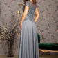 Embroidery Sequin V-Neck A-Line Women Formal Dress by GLS by Gloria - GL3450 - Special Occasion/Curves