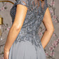 Embroidery Sequin V-Neck A-Line Women Formal Dress by GLS by Gloria - GL3450 - Special Occasion/Curves