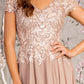 Embroidery Sequin V-Neck A-Line Women Formal Dress by GLS by Gloria - GL3450 - Special Occasion/Curves