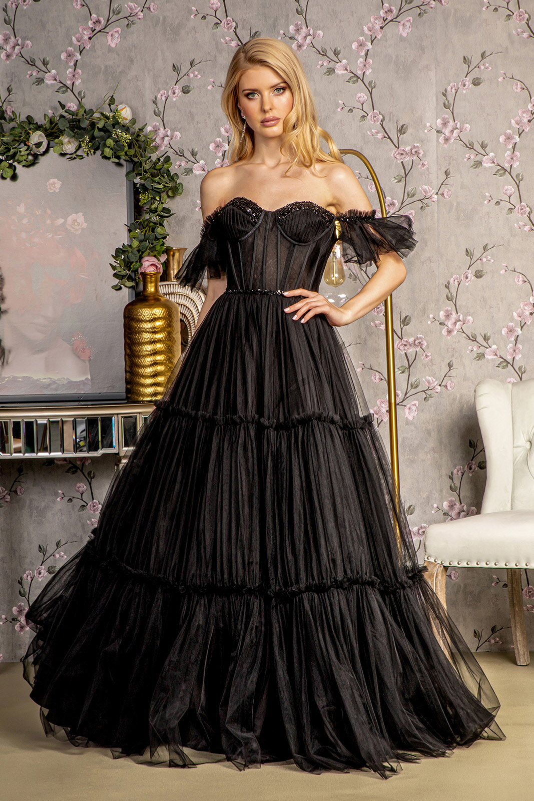 Sequin Sweetheart Neckline Women Formal Dress by GLS by Gloria - GL3453 - Special Occasion/Curves